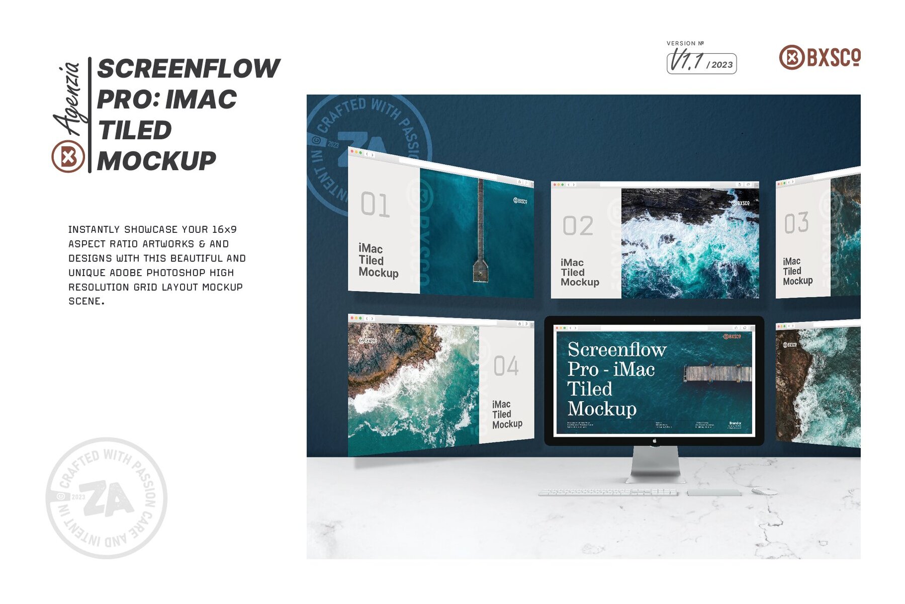 ScreenFlow Pro iMac Tiled Mockup 4
