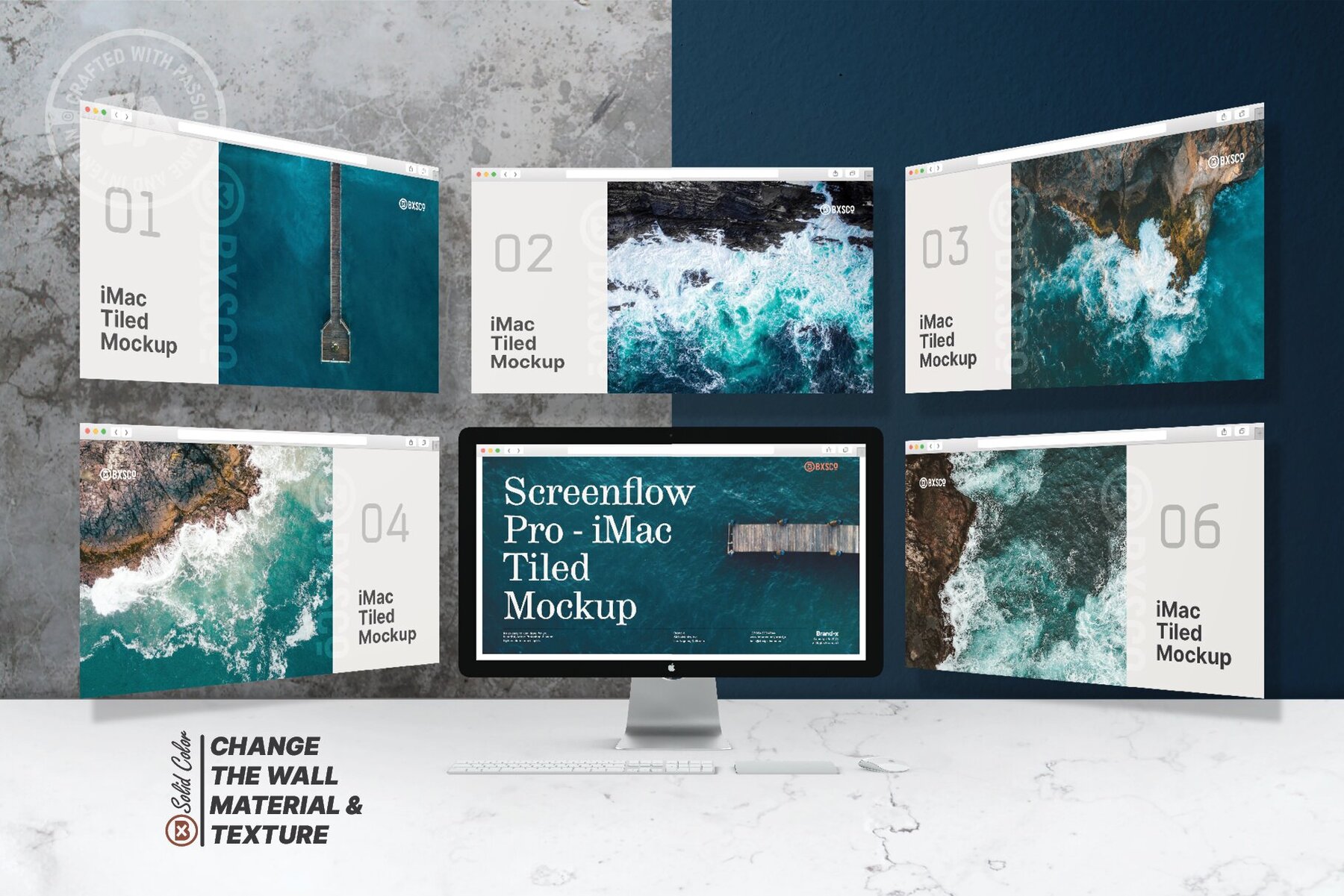 ScreenFlow Pro iMac Tiled Mockup 5