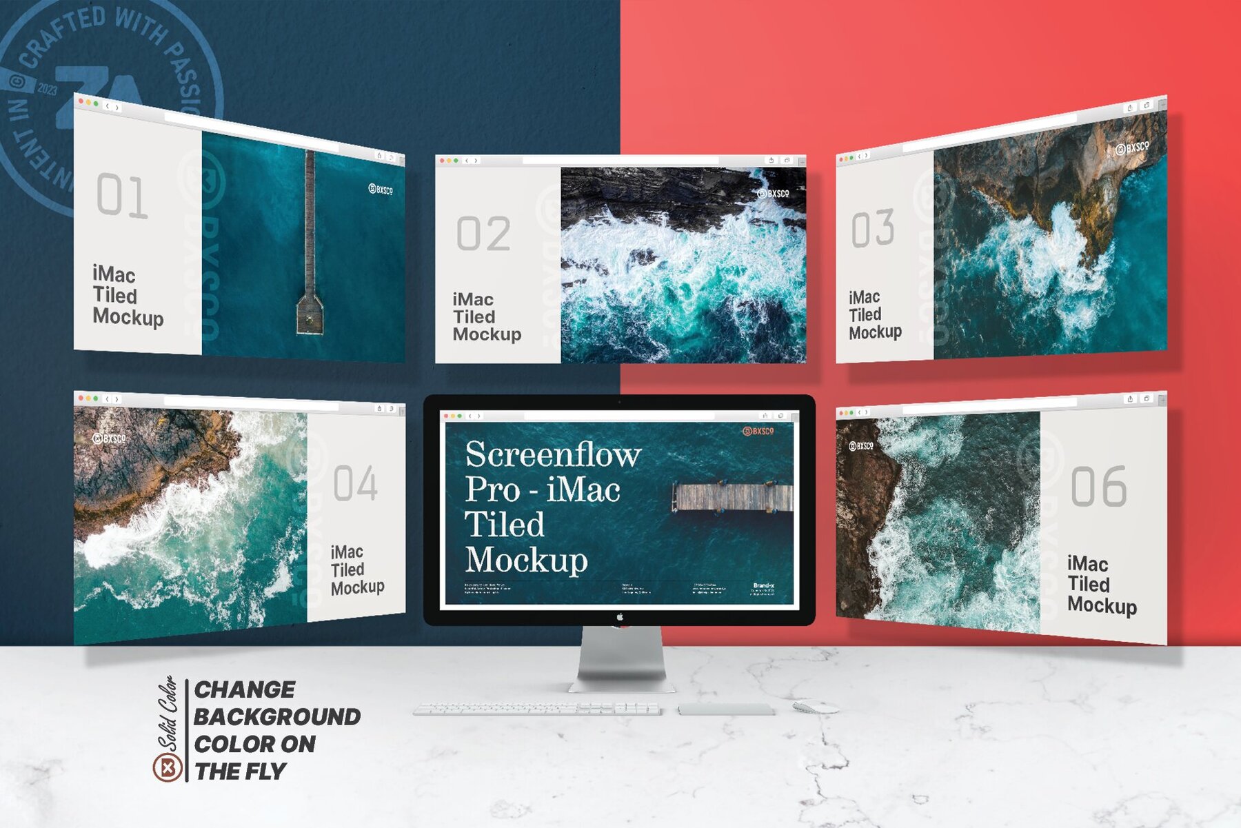 ScreenFlow Pro iMac Tiled Mockup 6