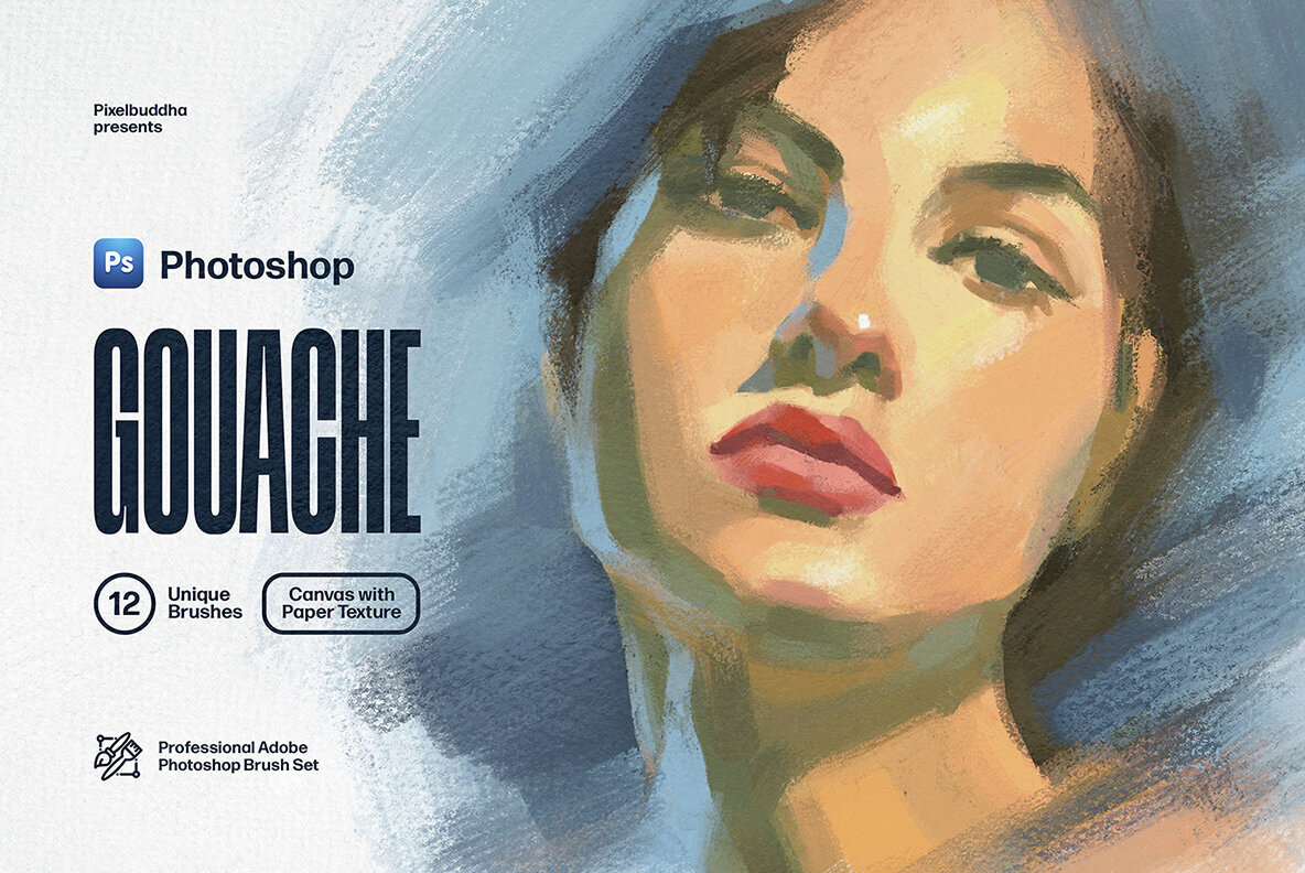 Photoshop Gouache Brushes Collection 1
