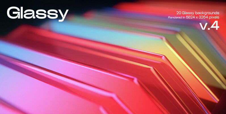 Glassy 3D Backgrounds Series V 4