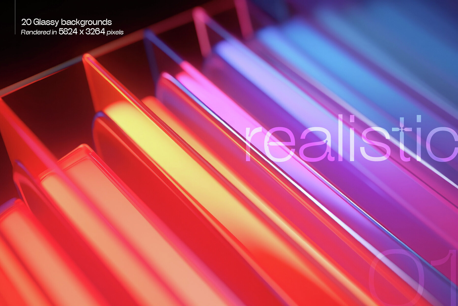 Glassy 3D Backgrounds Series V 4 2