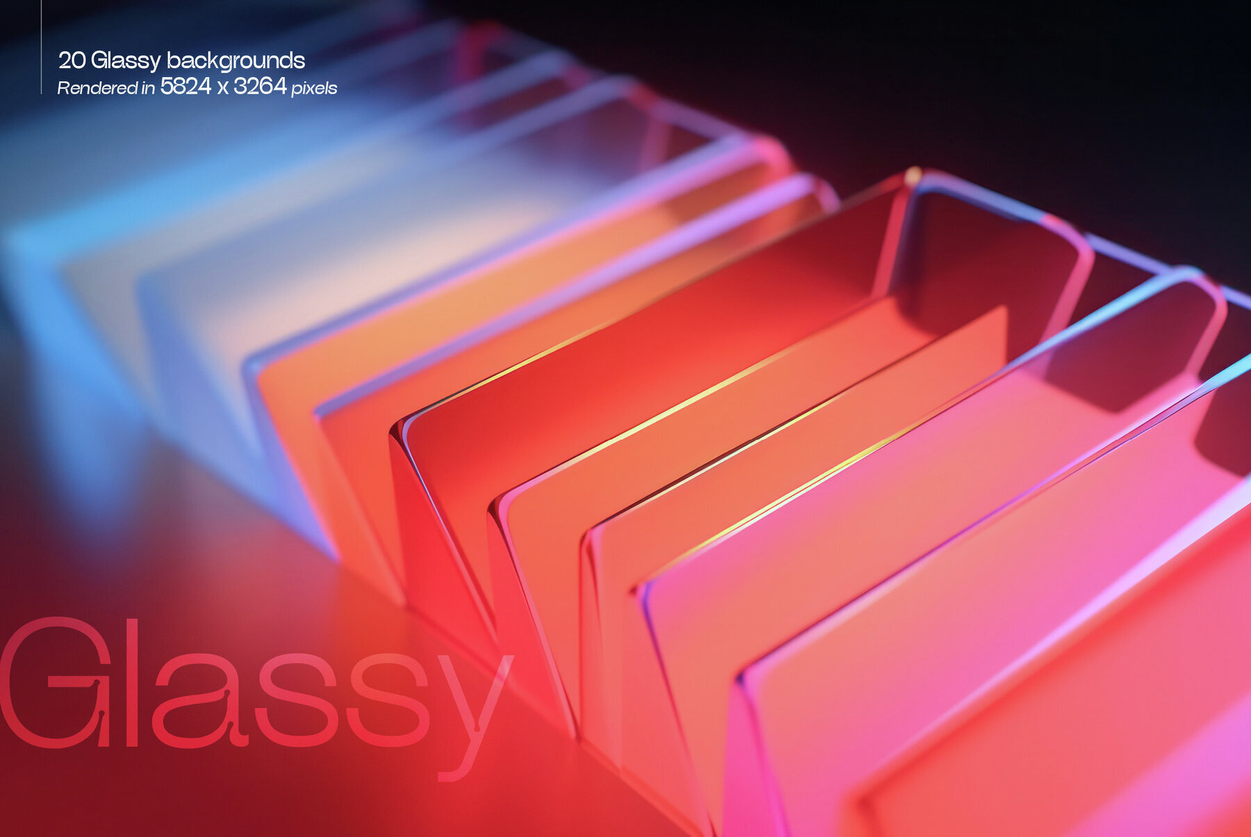 Glassy 3D Backgrounds Series V 4 3