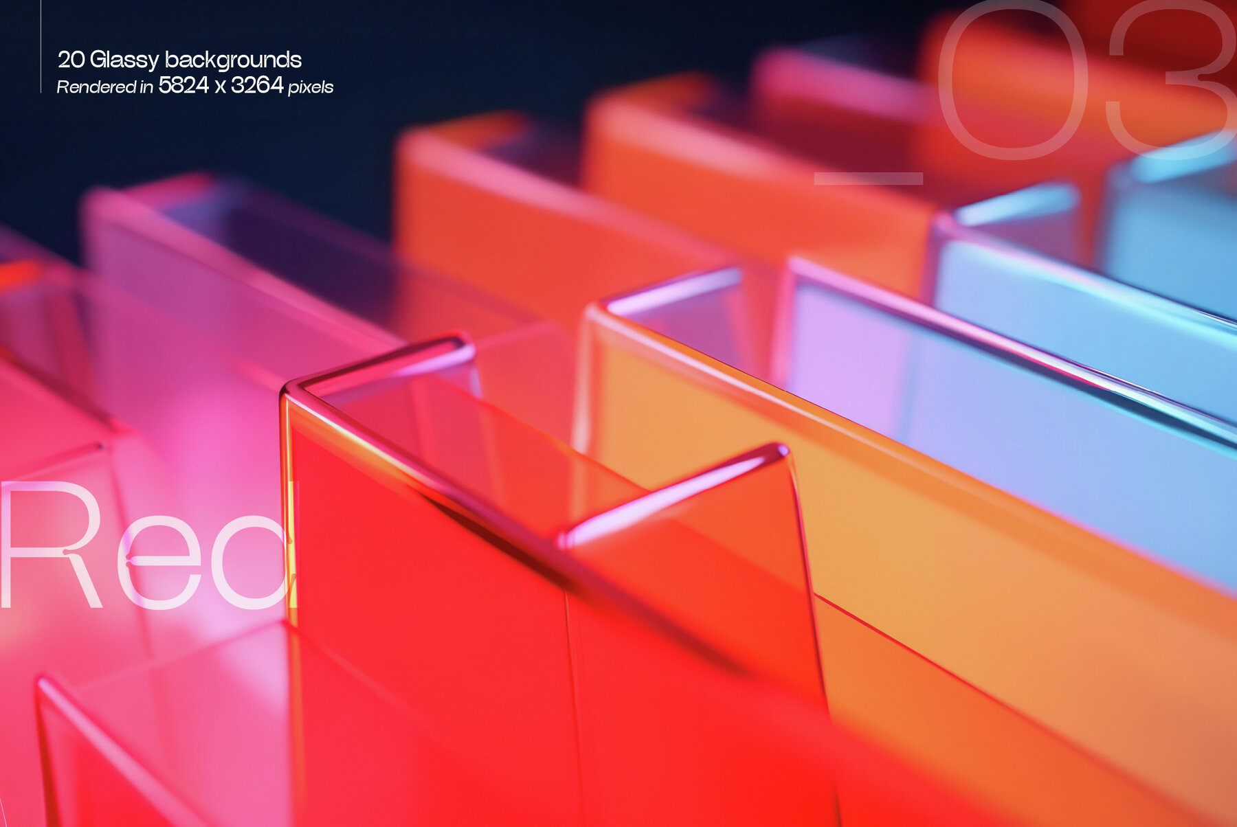 Glassy 3D Backgrounds Series V 4 4