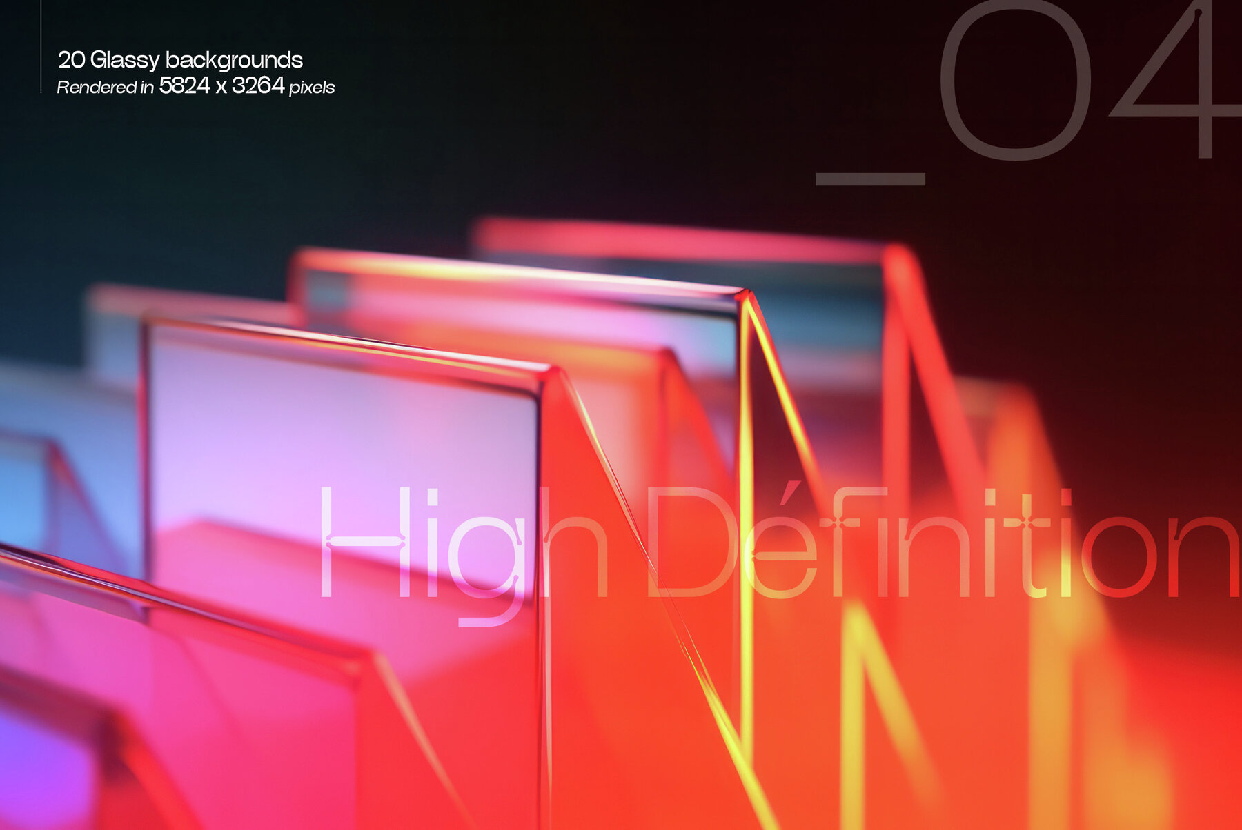 Glassy 3D Backgrounds Series V 4 5