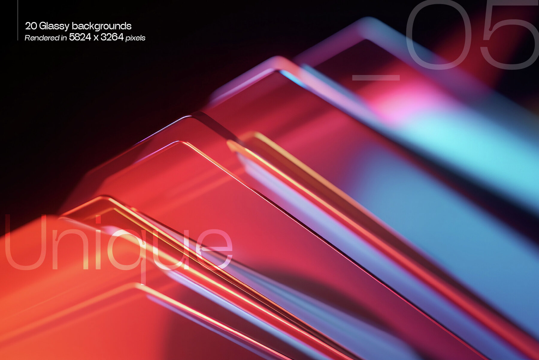 Glassy 3D Backgrounds Series V 4 6