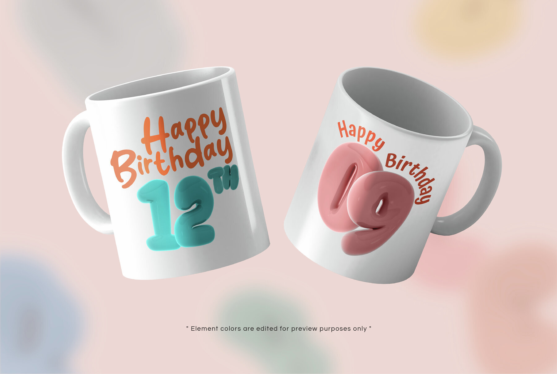 Bubble typography elements 3