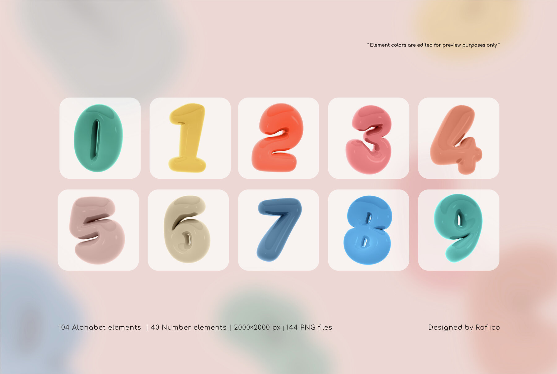 Bubble typography elements 9