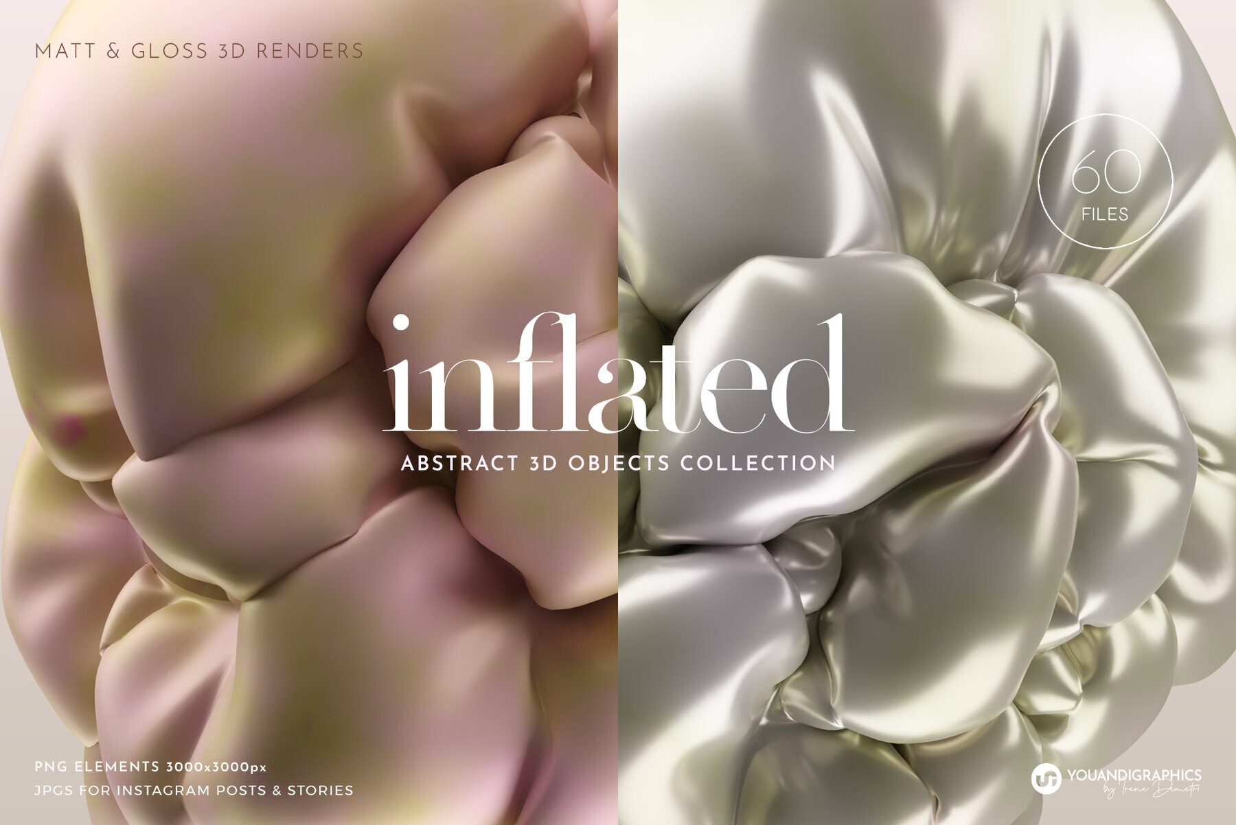 Abstract Inflated 3D Objects 1