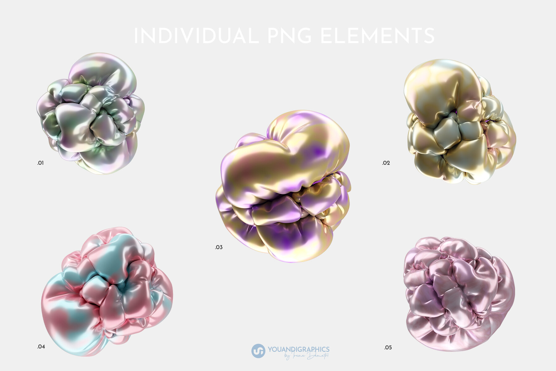 Abstract Inflated 3D Objects 10