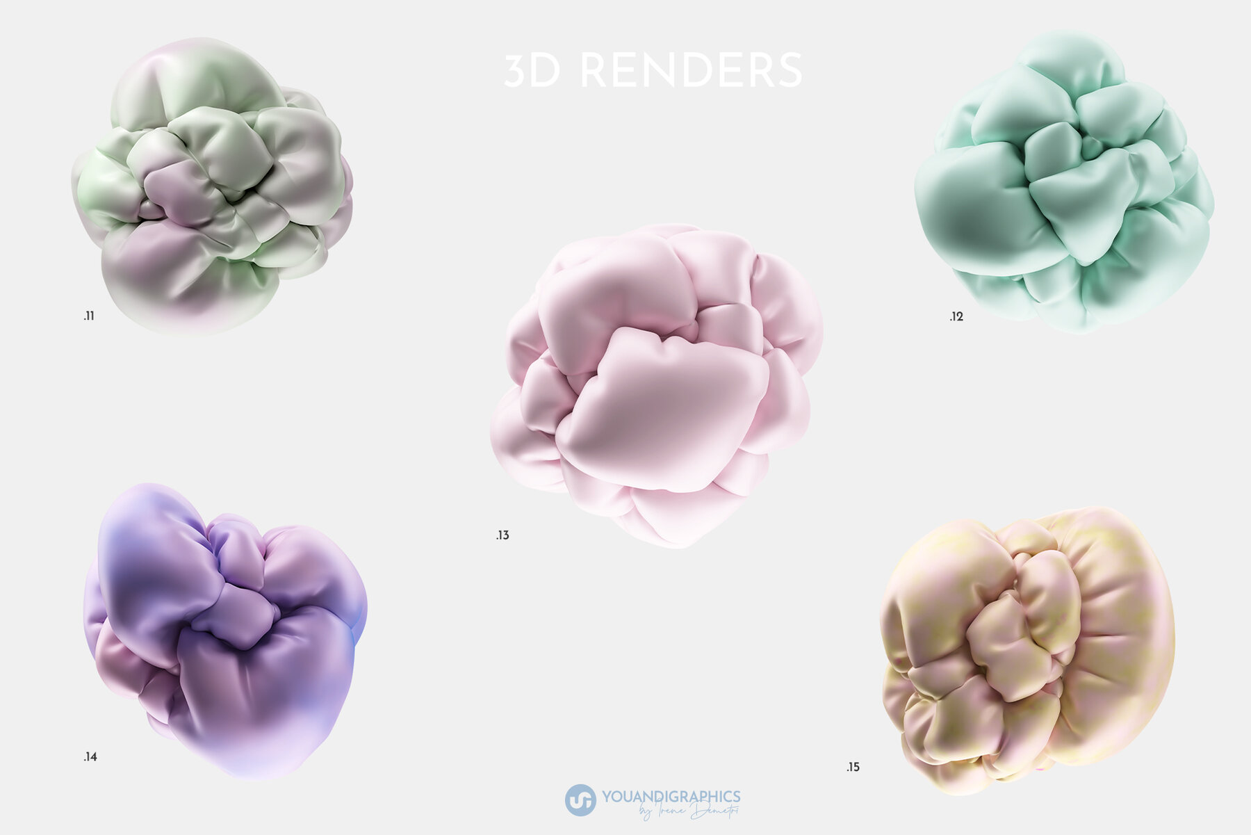 Abstract Inflated 3D Objects 12