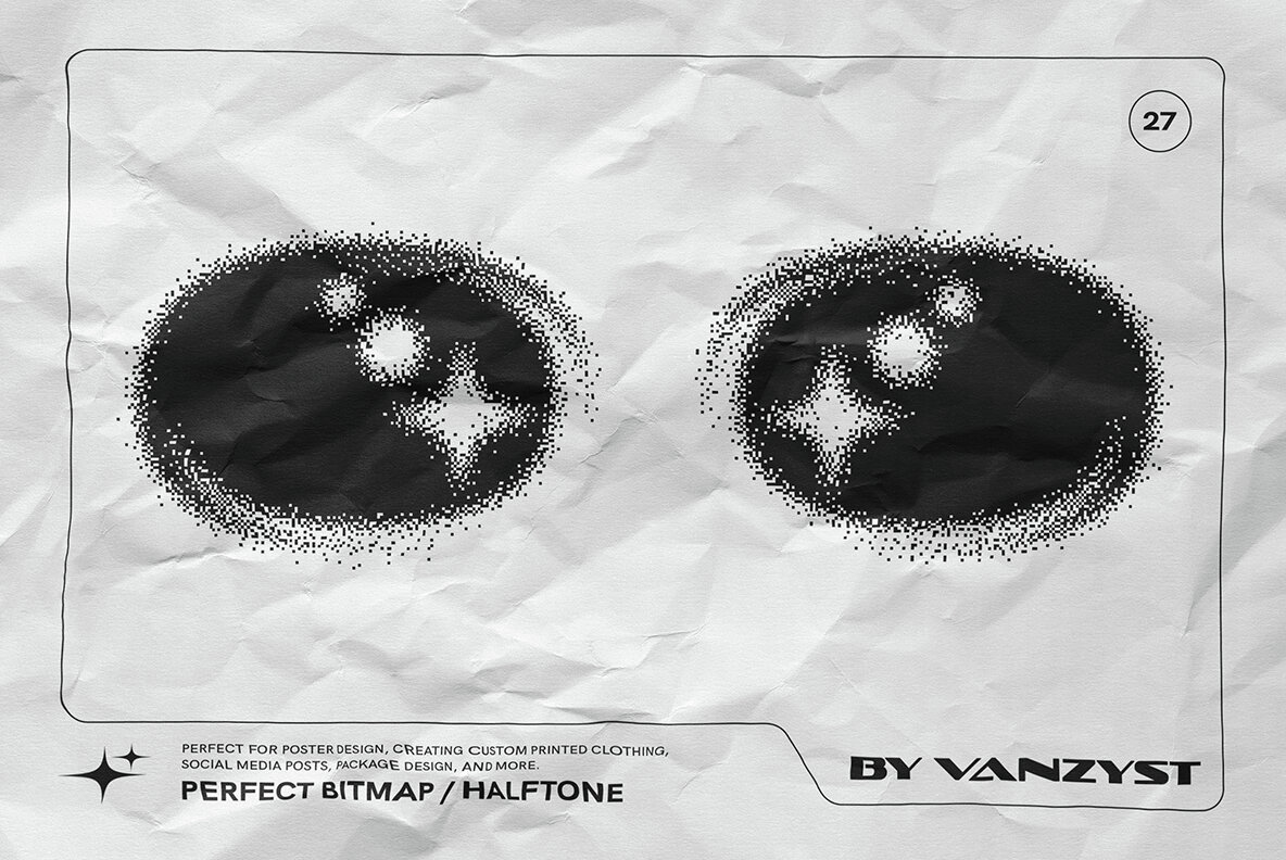 Y2K 327 Characters Halftones Shapes 8