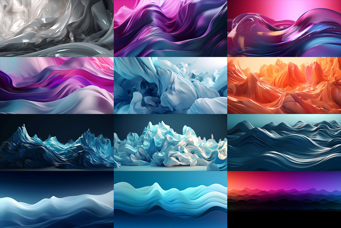 Abstract Waves Backgrounds 8