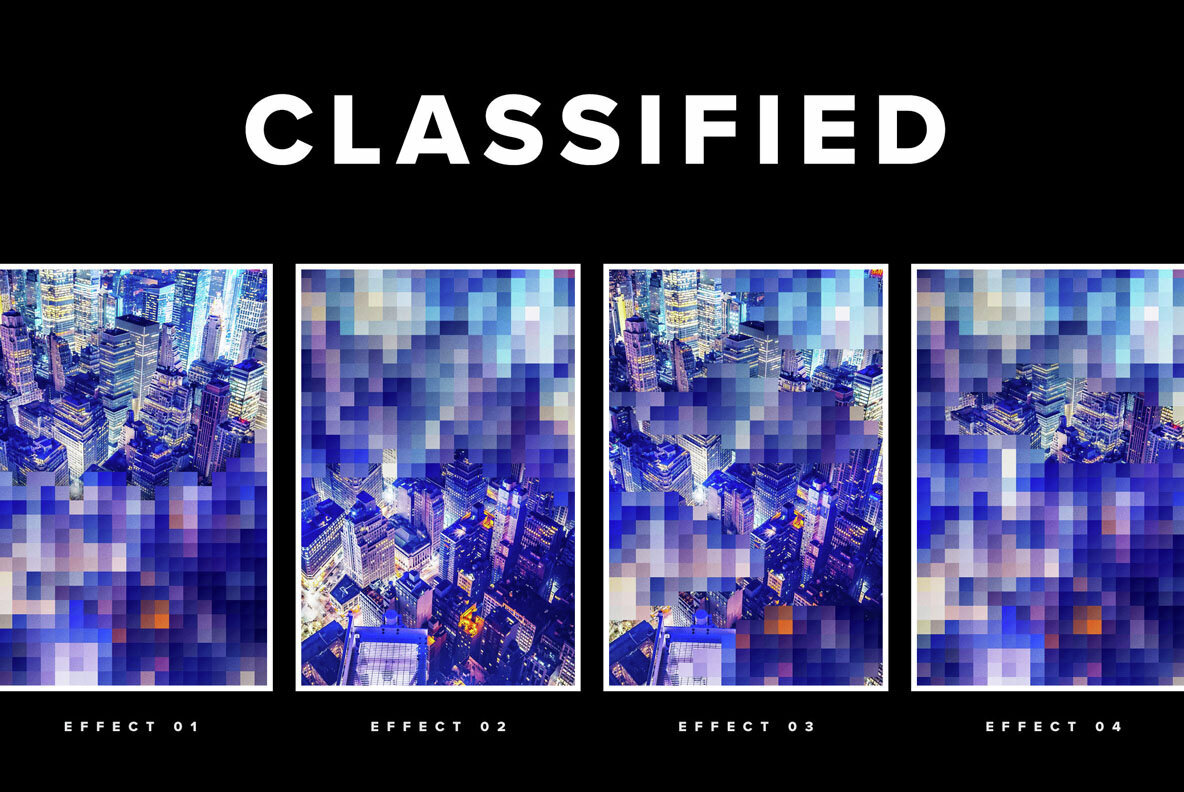 Classified Pixelated Photo Effects 3
