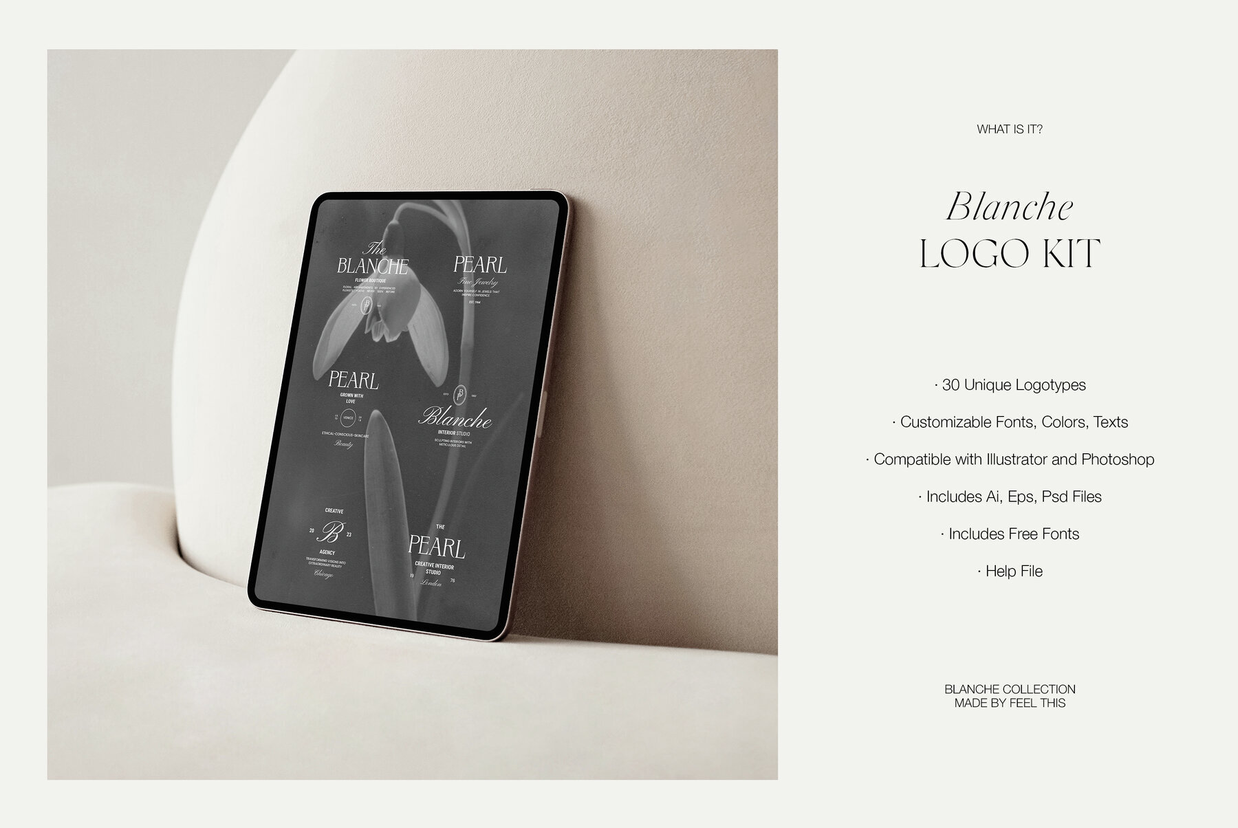 Blanche Minimalist Logo Kit Ai Eps Psd 3