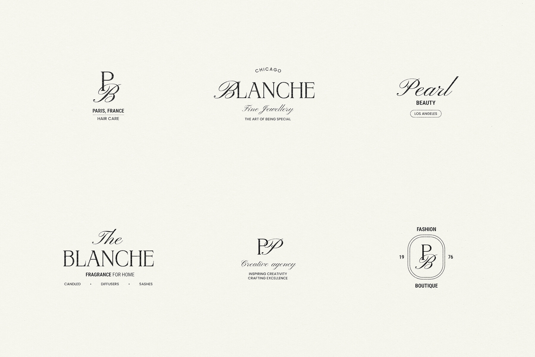 Blanche Minimalist Logo Kit Ai Eps Psd 10