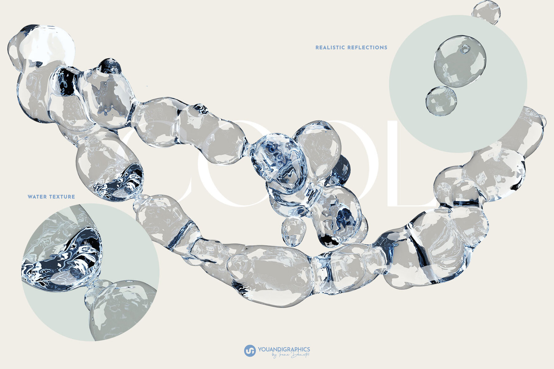 Water 3D Overlays with Transparency 9