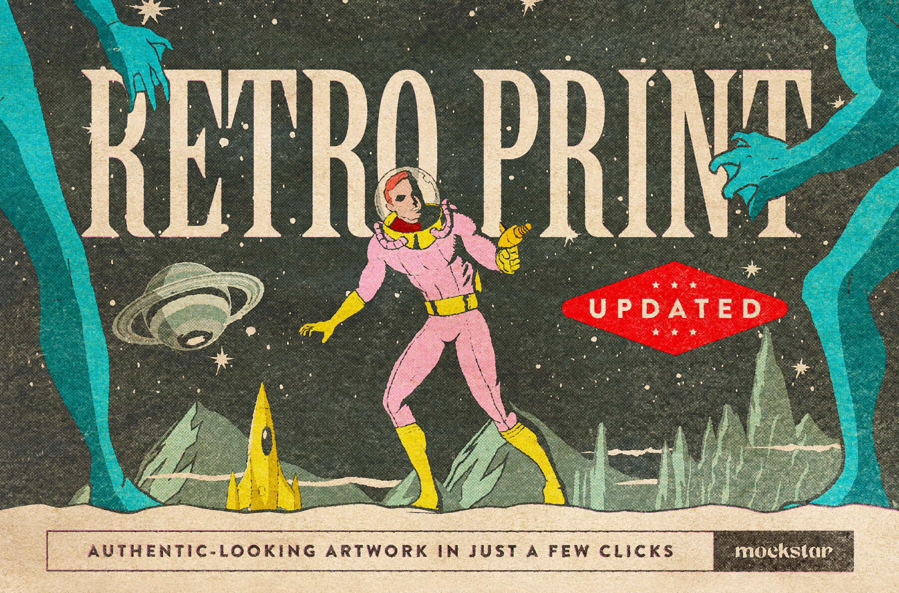 Vintage Stamp and Retro Print Bundle 4