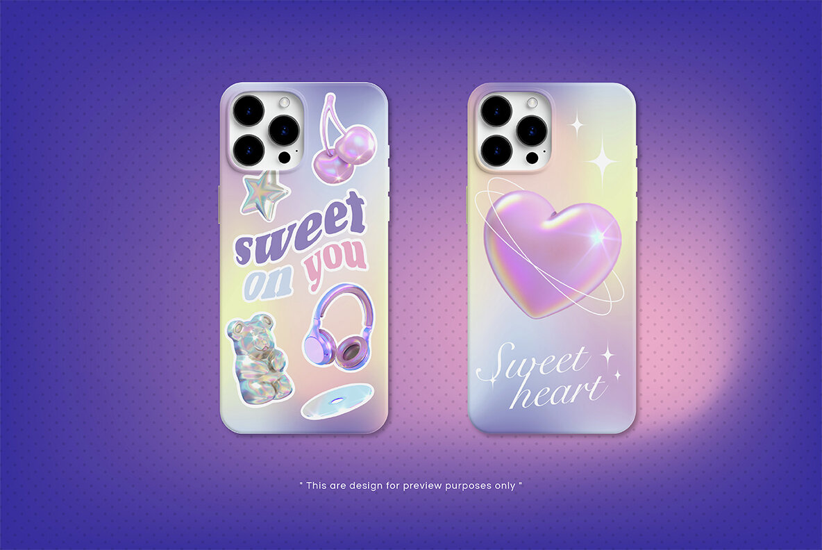 Y2K Holographic Elements 3D 5