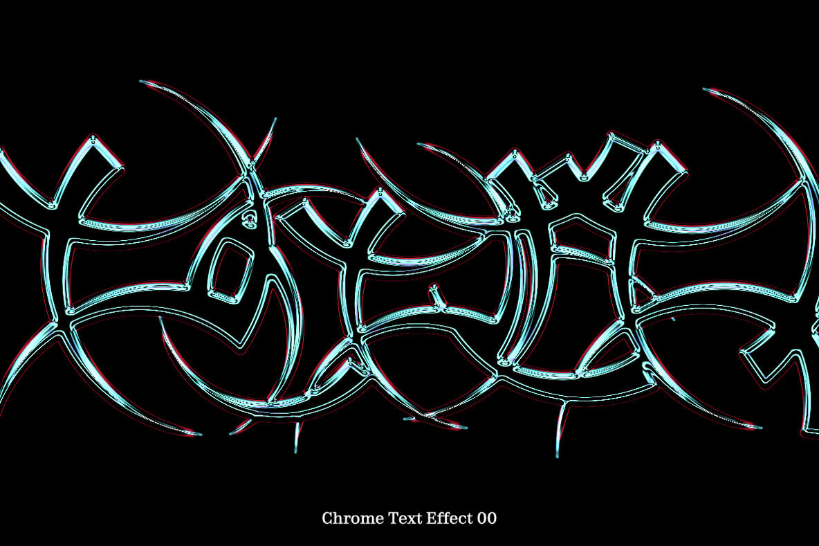 Chrome Text Layer Styles Bundle 2