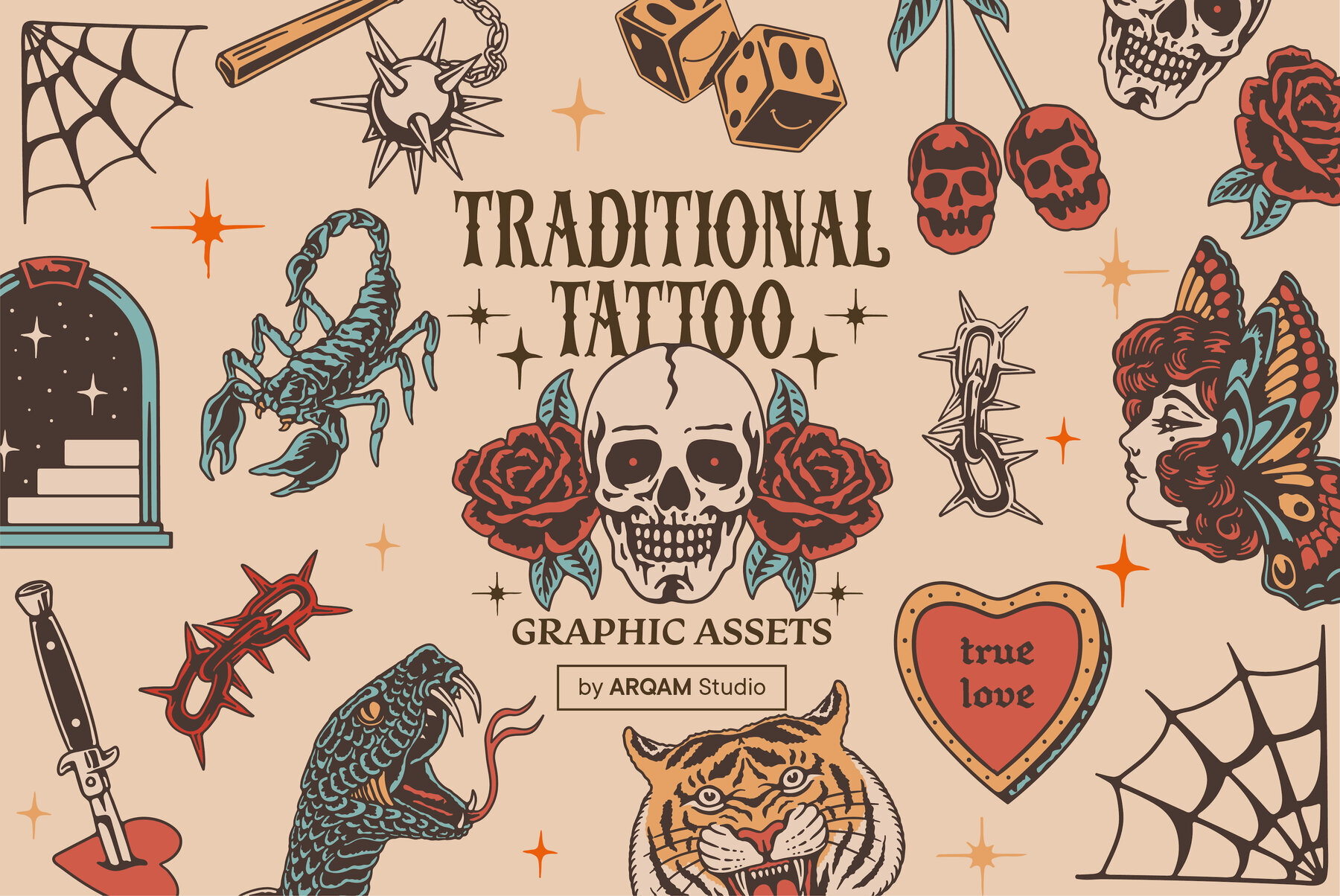 Traditional Tattoo Graphic Assets 1