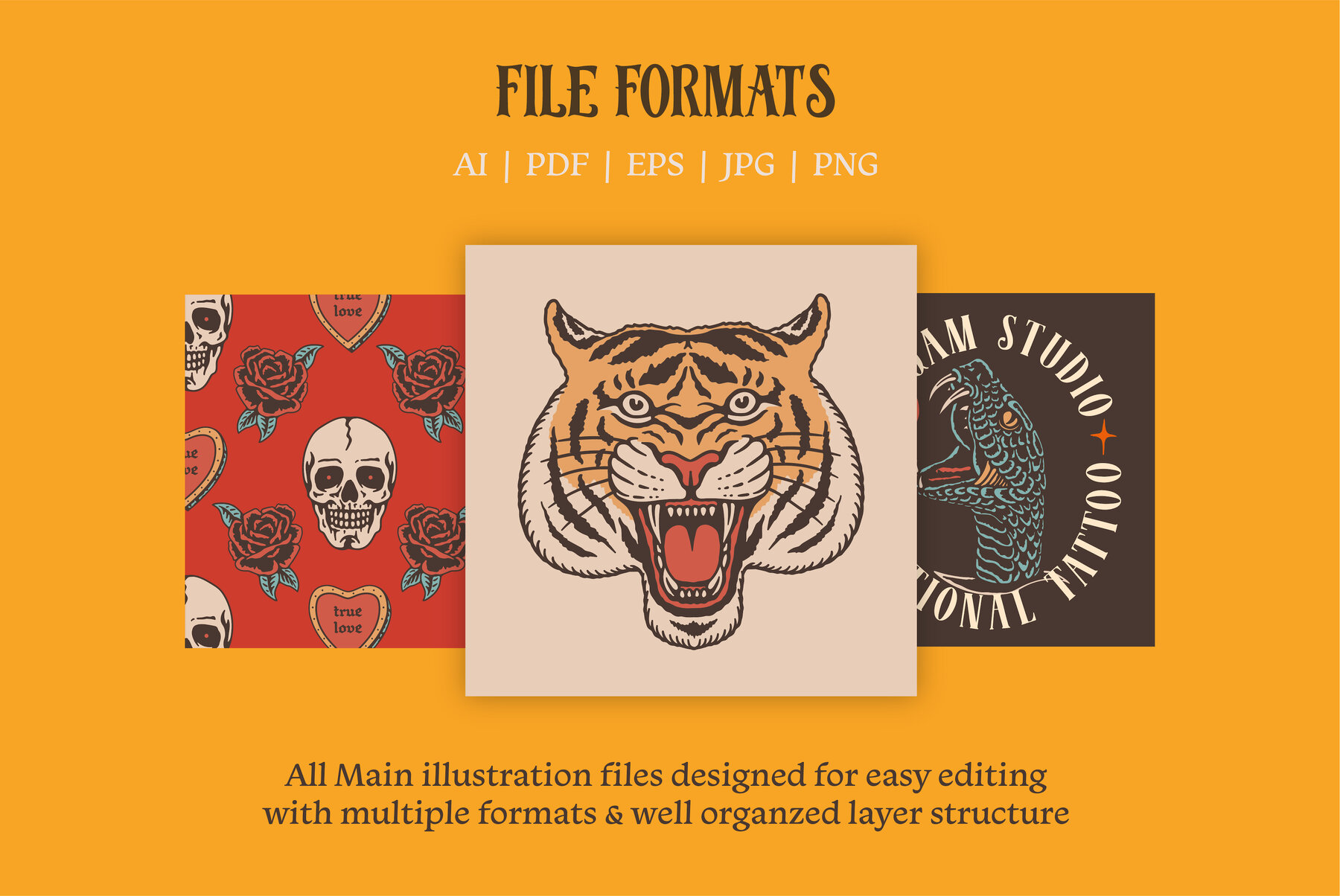 Traditional Tattoo Graphic Assets 4