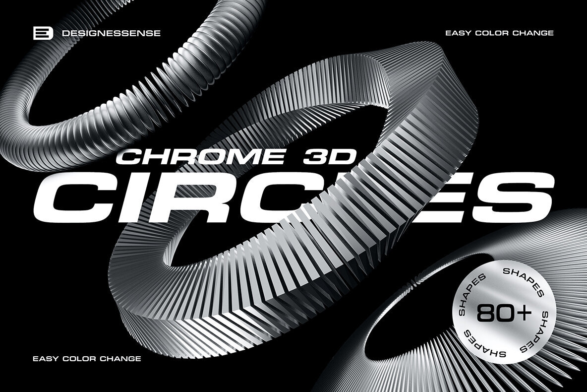 3D Chrome Circles 1