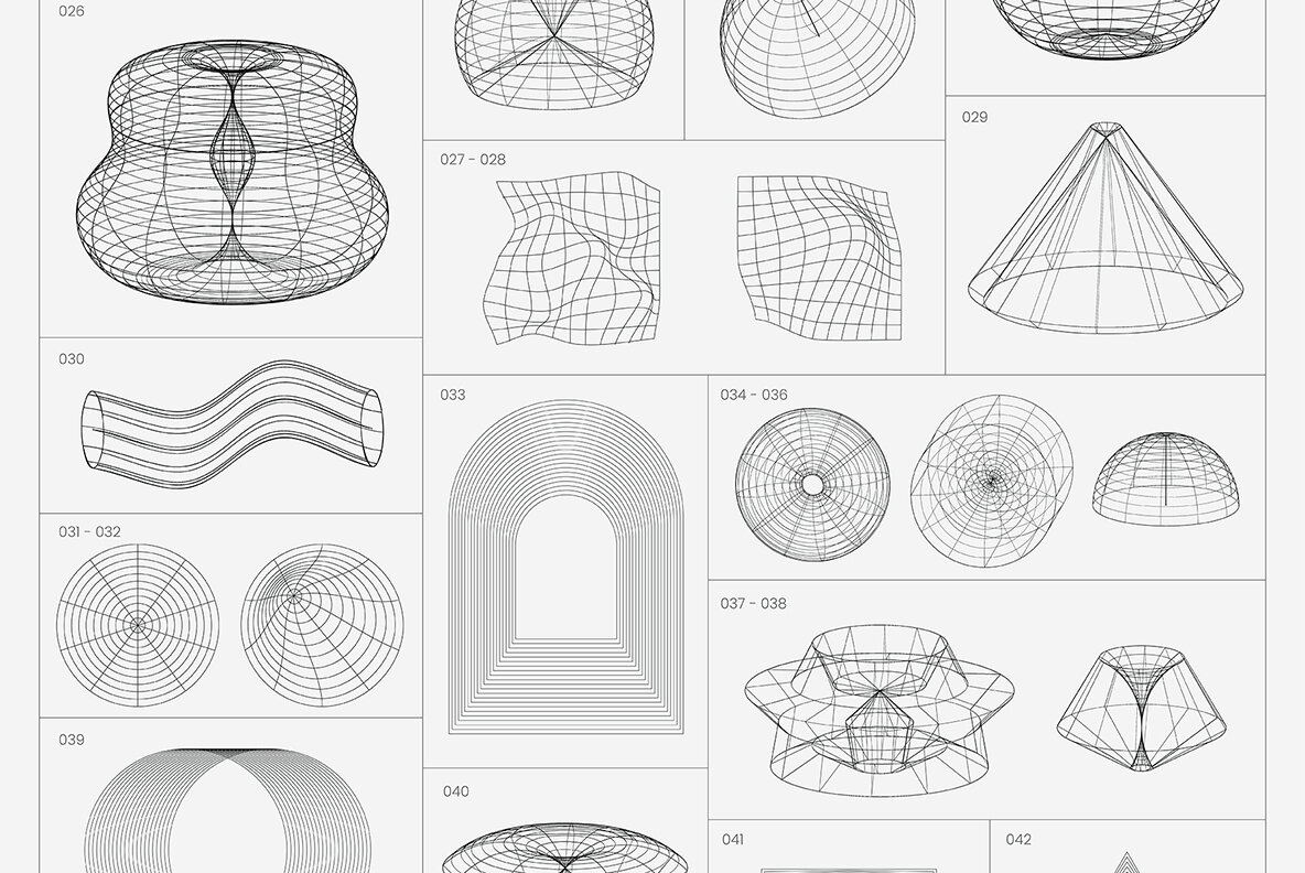 Gradient Textures   Shapes   3D Objects   Letters 6