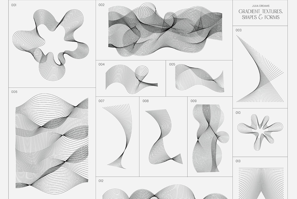 Gradient Textures   Shapes   3D Objects   Letters 9