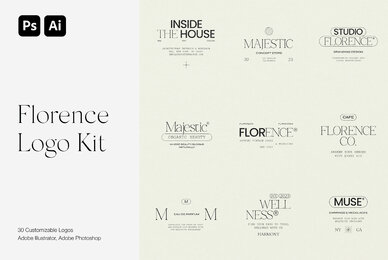 Florence Minimalist Logo Kit Ai Eps Psd