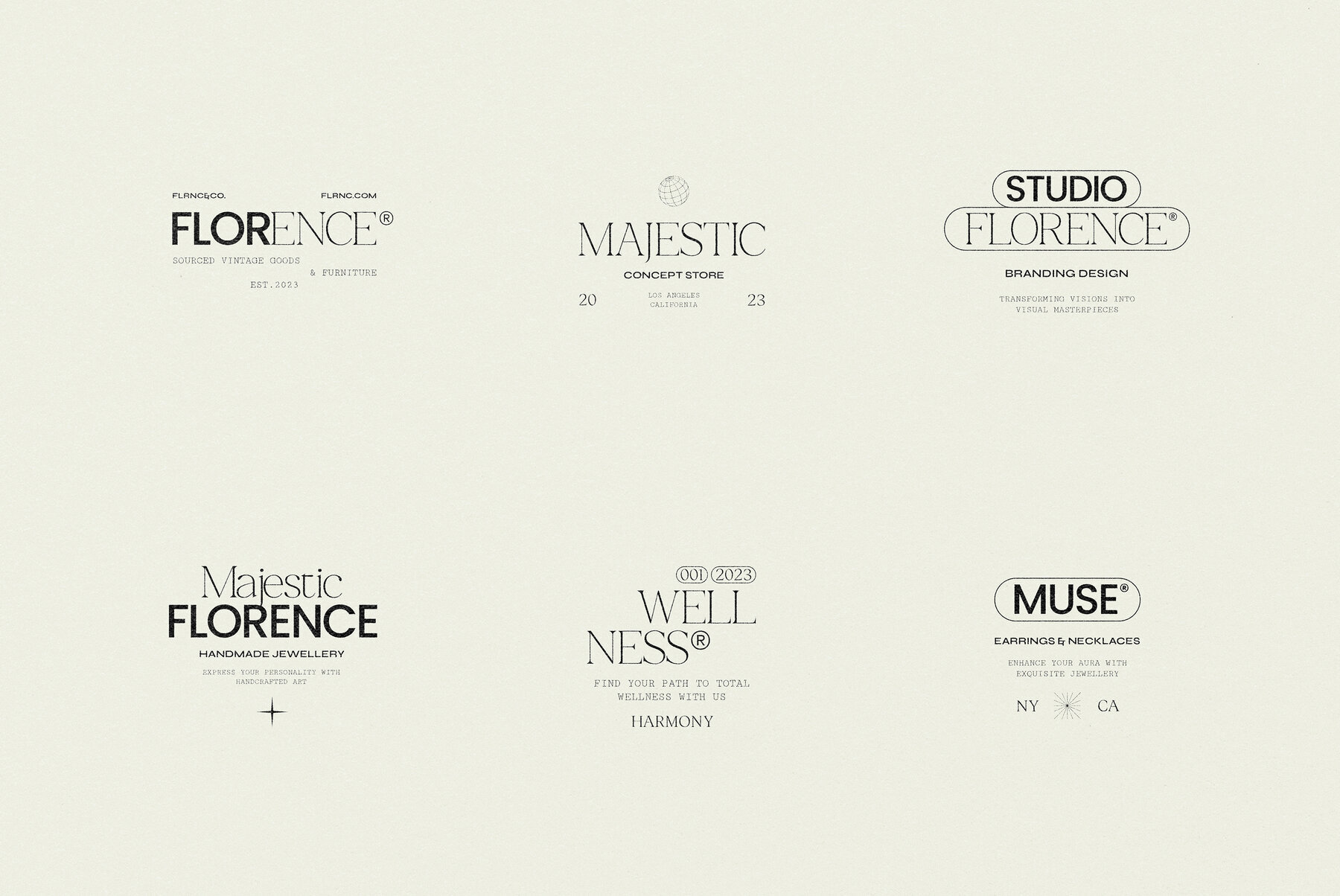 Florence Minimalist Logo Kit Ai Eps Psd 2