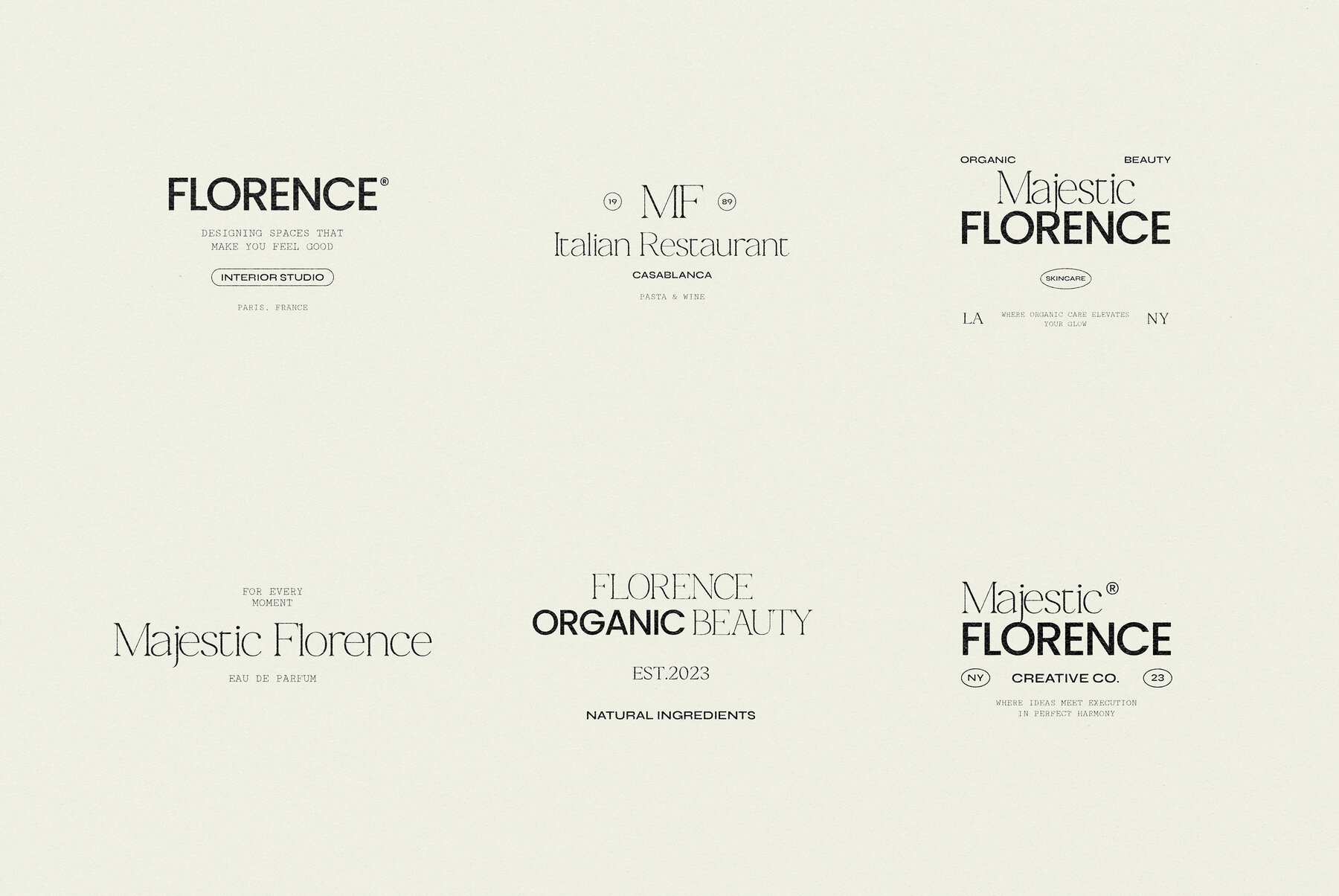 Florence Minimalist Logo Kit Ai Eps Psd 10