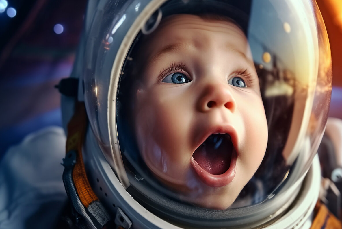 Baby Astronaut 25 photorealistic illustrations 8