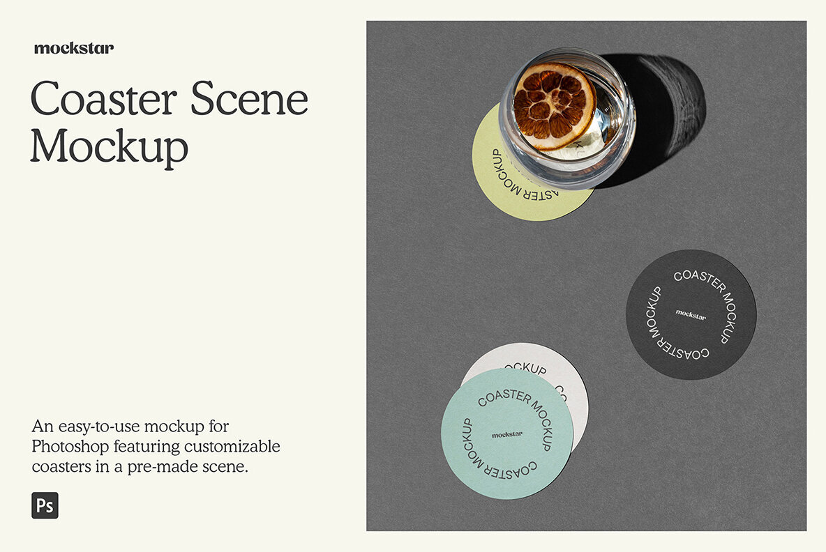 Coaster Scene Mockup 1