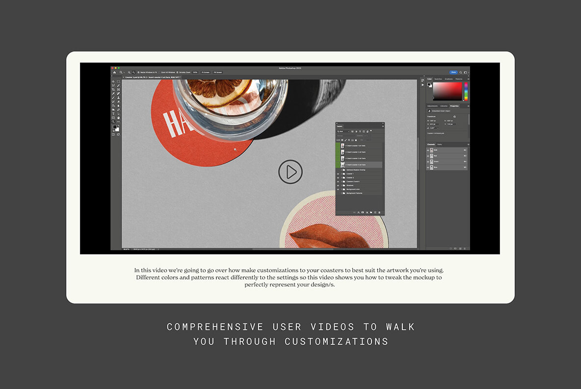 Coaster Scene Mockup 5