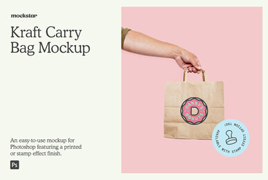 Kraft Paper Carry Bag Mockup