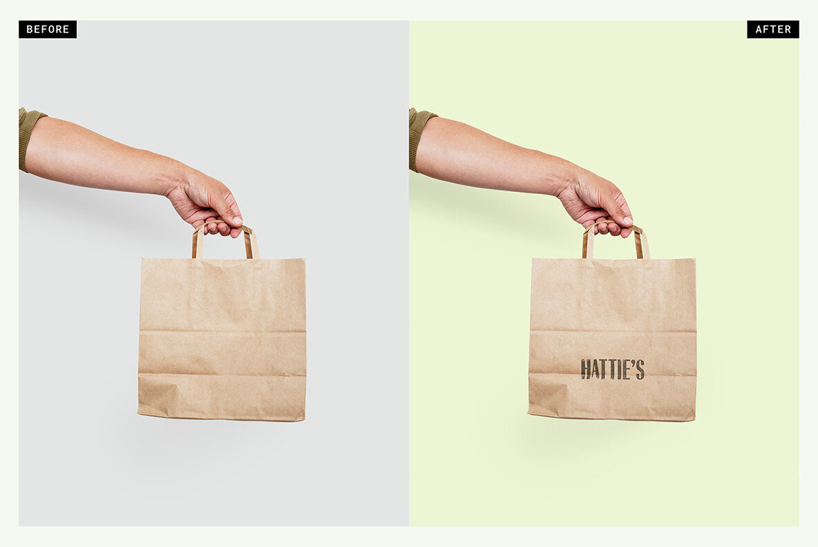 Kraft Paper Carry Bag Mockup 2
