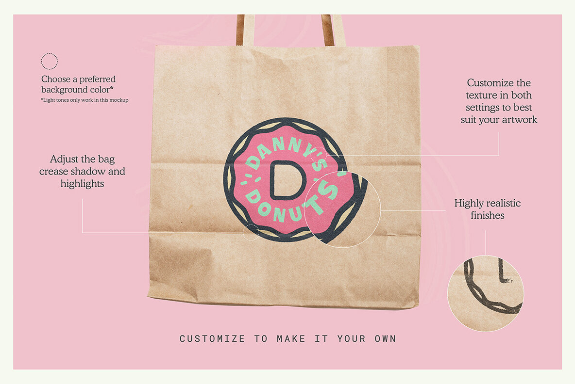 Kraft Paper Carry Bag Mockup 5