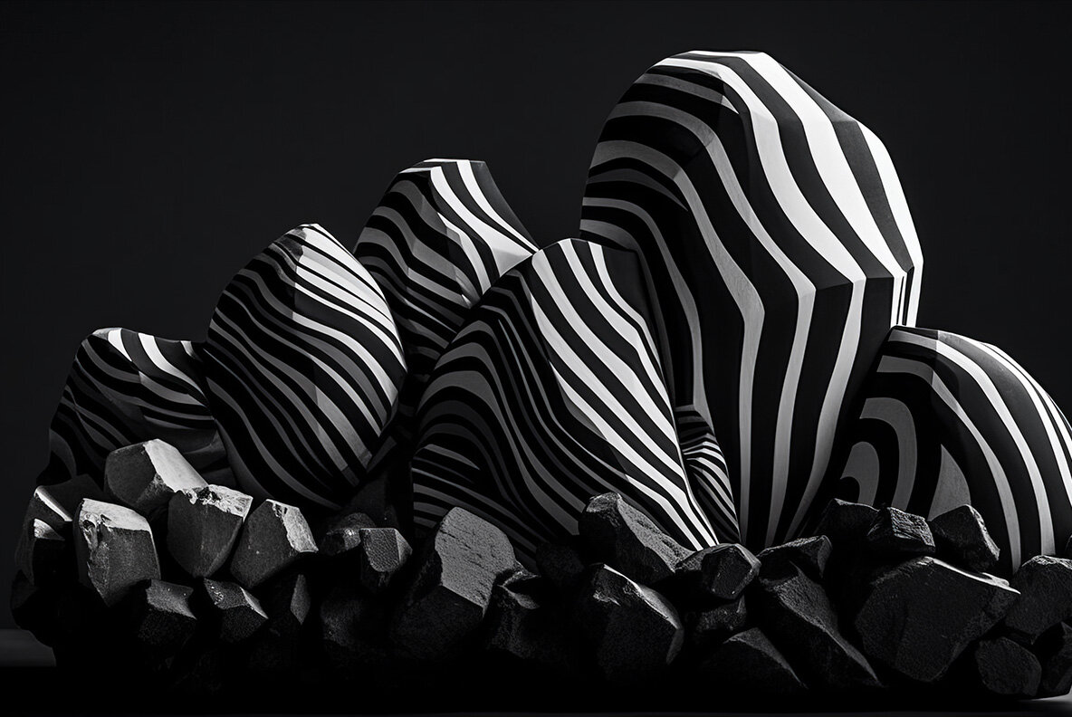 Black and White Stripes 6