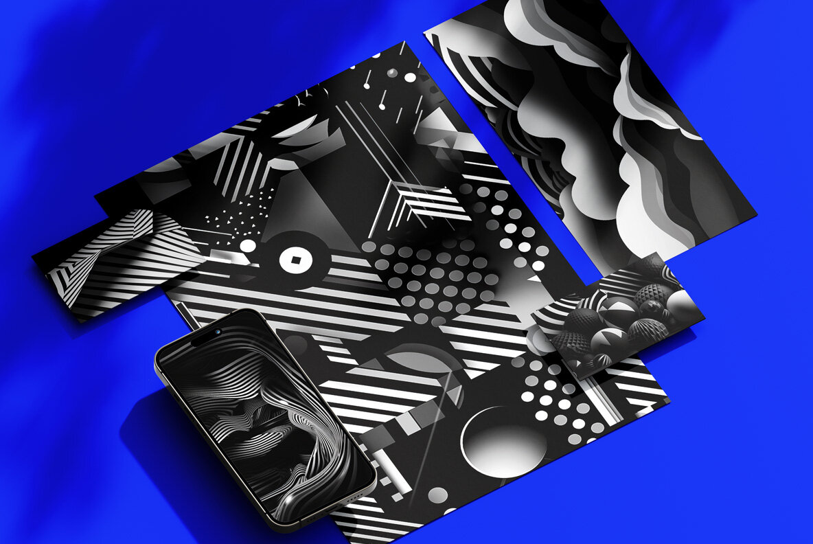 Black and White Stripes 8