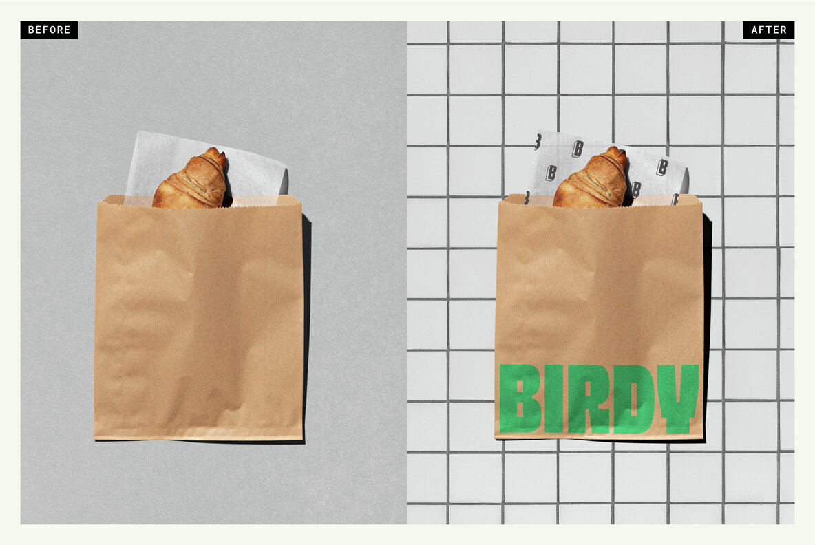 Kraft Takeaway Bag mockup 4