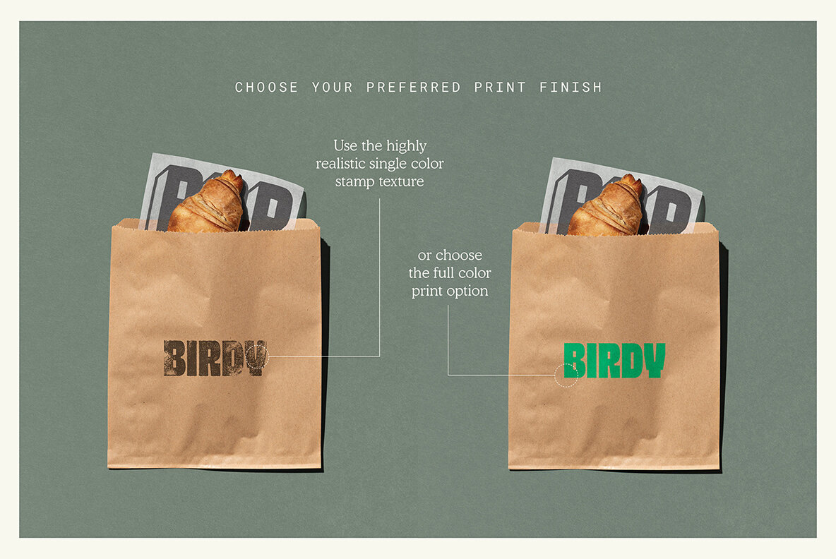 Kraft Takeaway Bag mockup 5