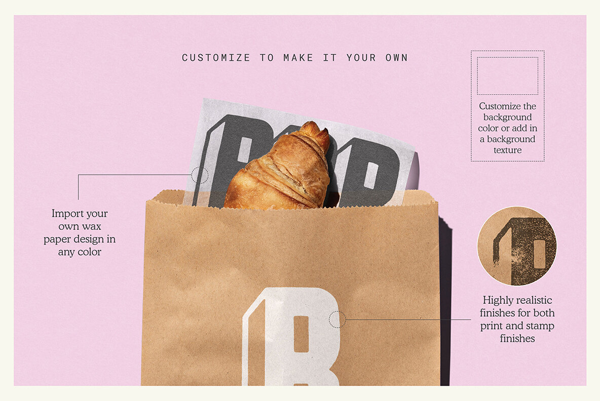 Kraft Takeaway Bag mockup 6