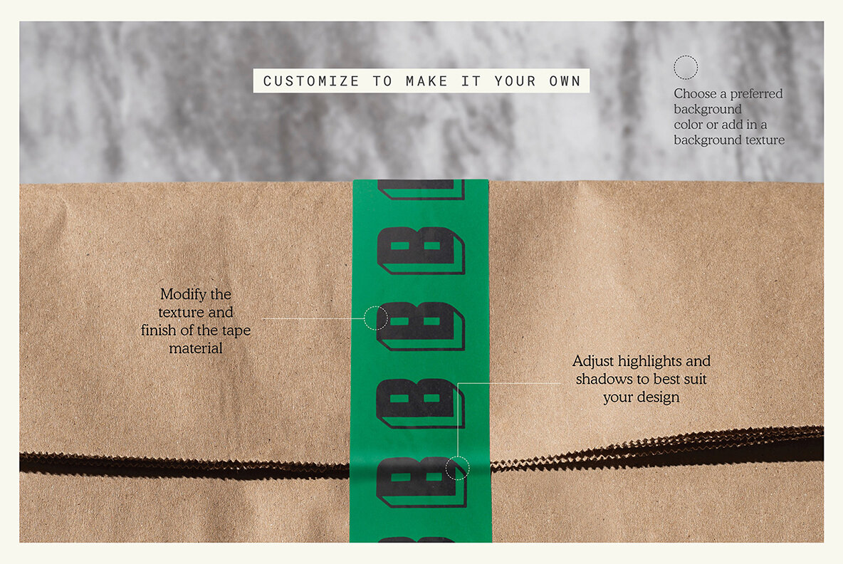 Paper Bag with Sticker Mockup 5