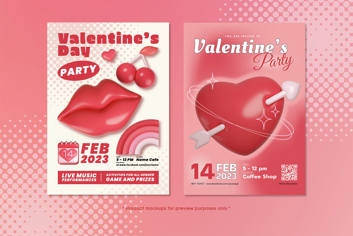 Valentine Sticker 3D 2