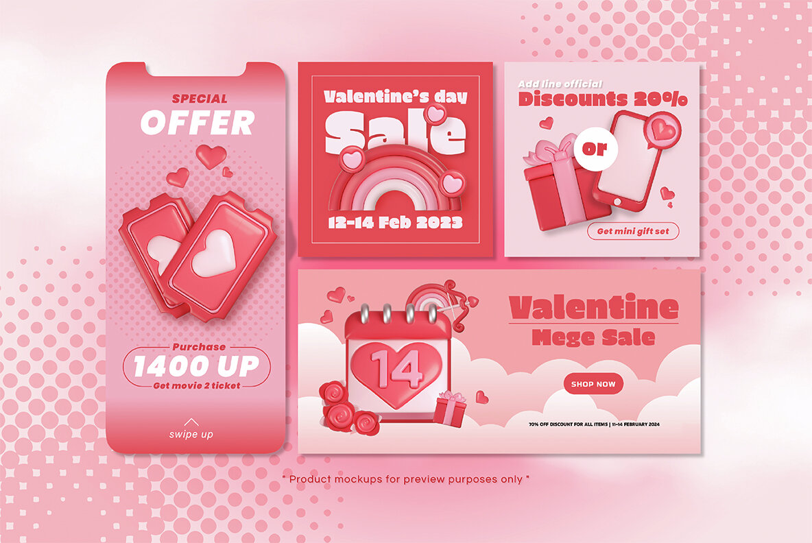 Valentine Sticker 3D 6