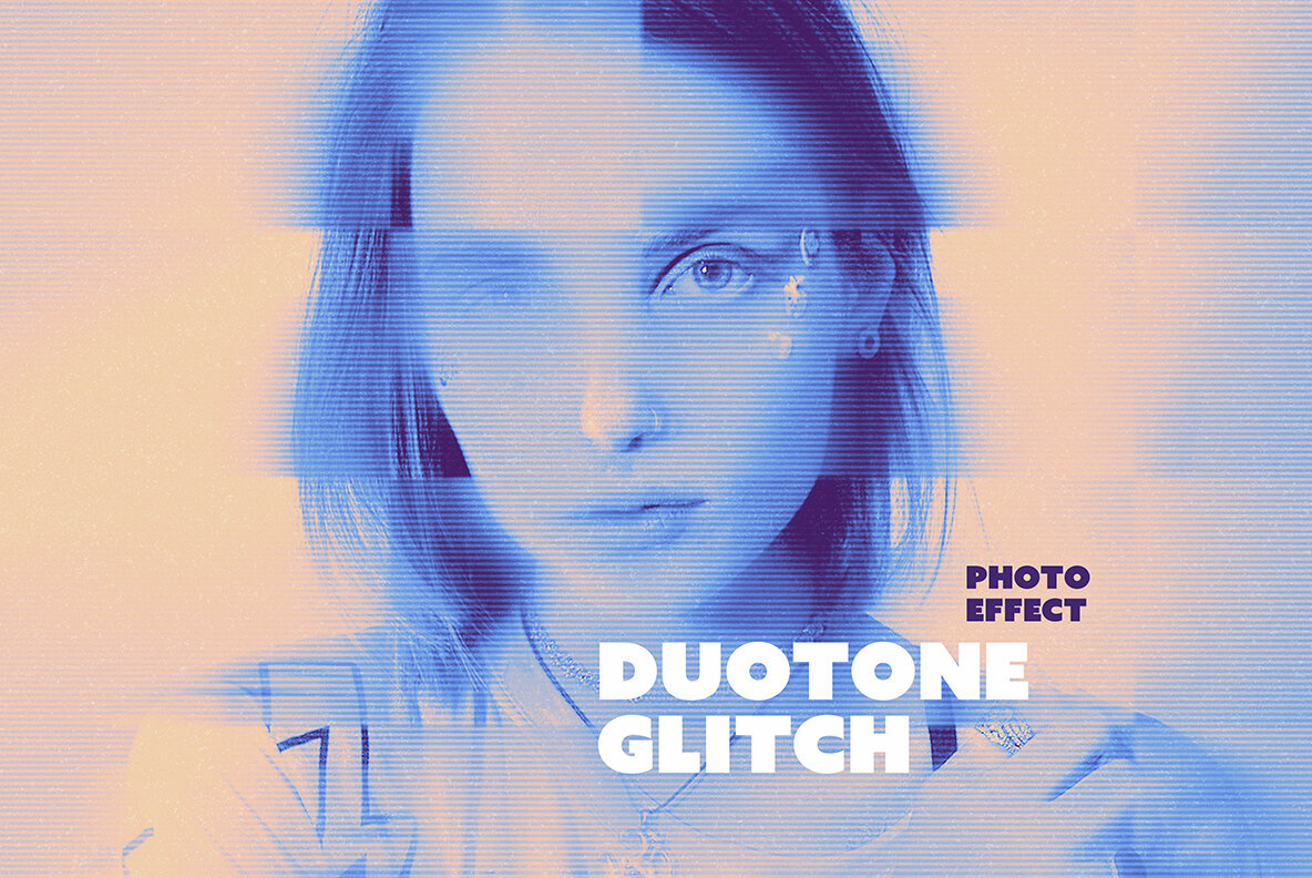 Duotone Glitch Photo Effect 1