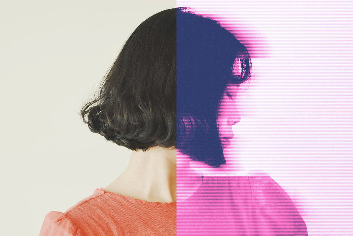 Duotone Glitch Photo Effect 7