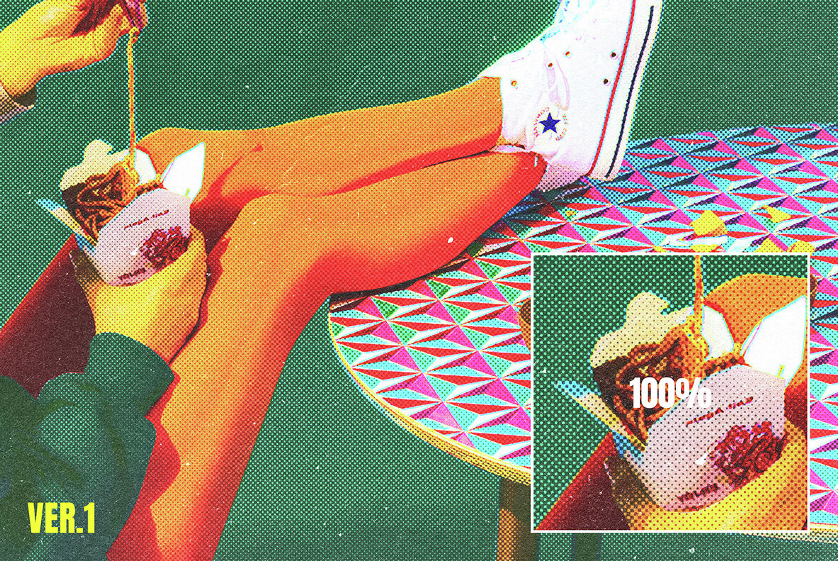 Retro Magazine Halftone Photo Effect 4