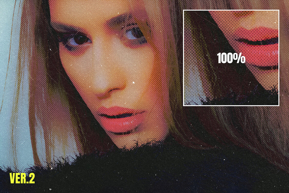 Retro Magazine Halftone Photo Effect 6